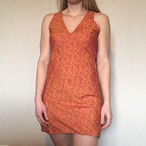 Orange floral dress